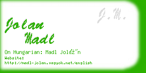 jolan madl business card
